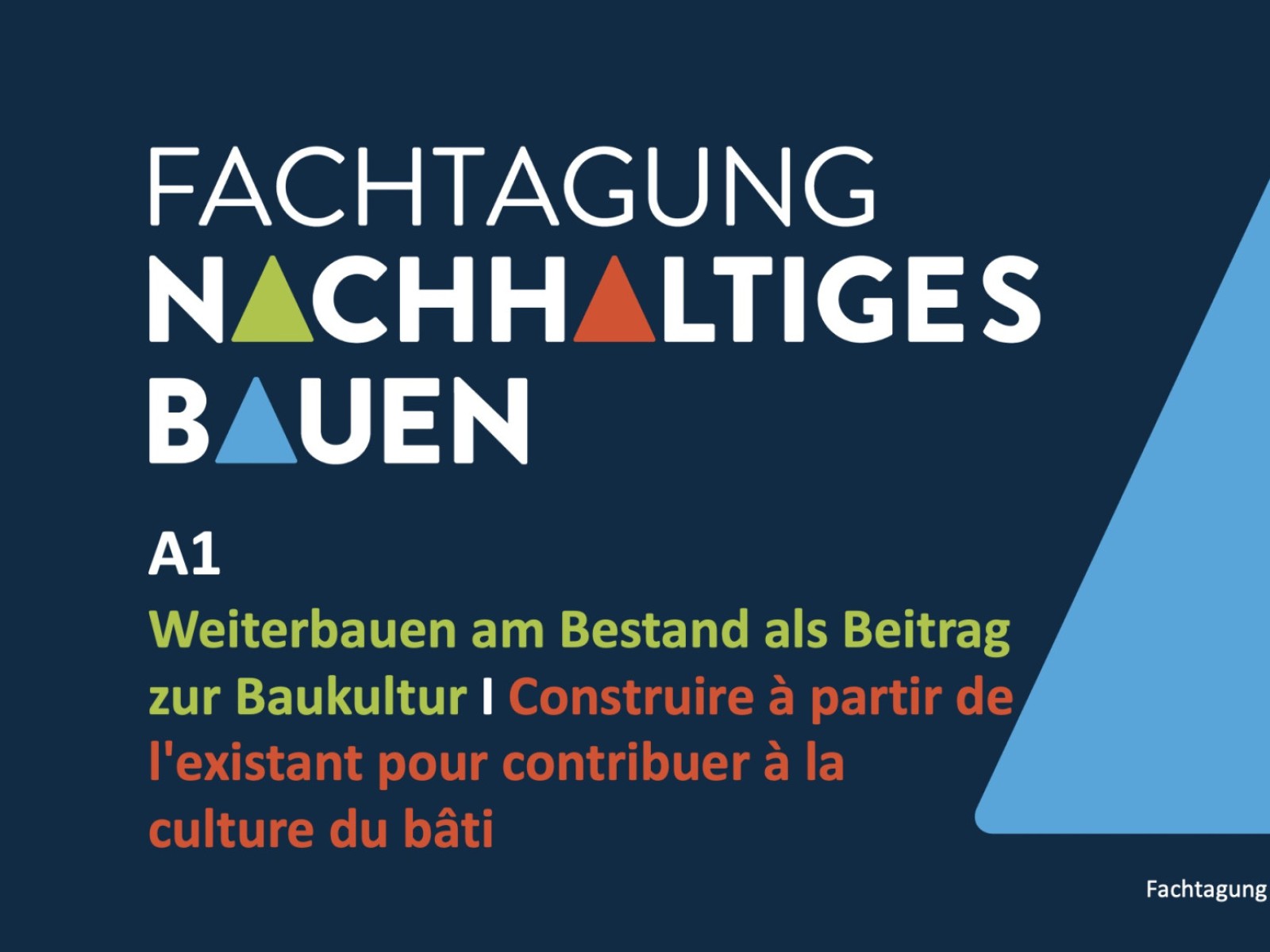 Fachtagung Nachhaltiges Bauen