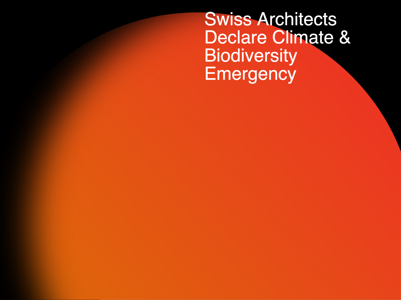 Schweizer Architekten erklären Notstand